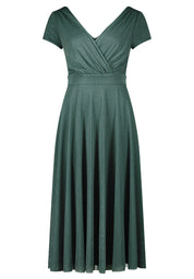 Cocktailkleid Mini - 5899-Dark Green/Grey - Grün
