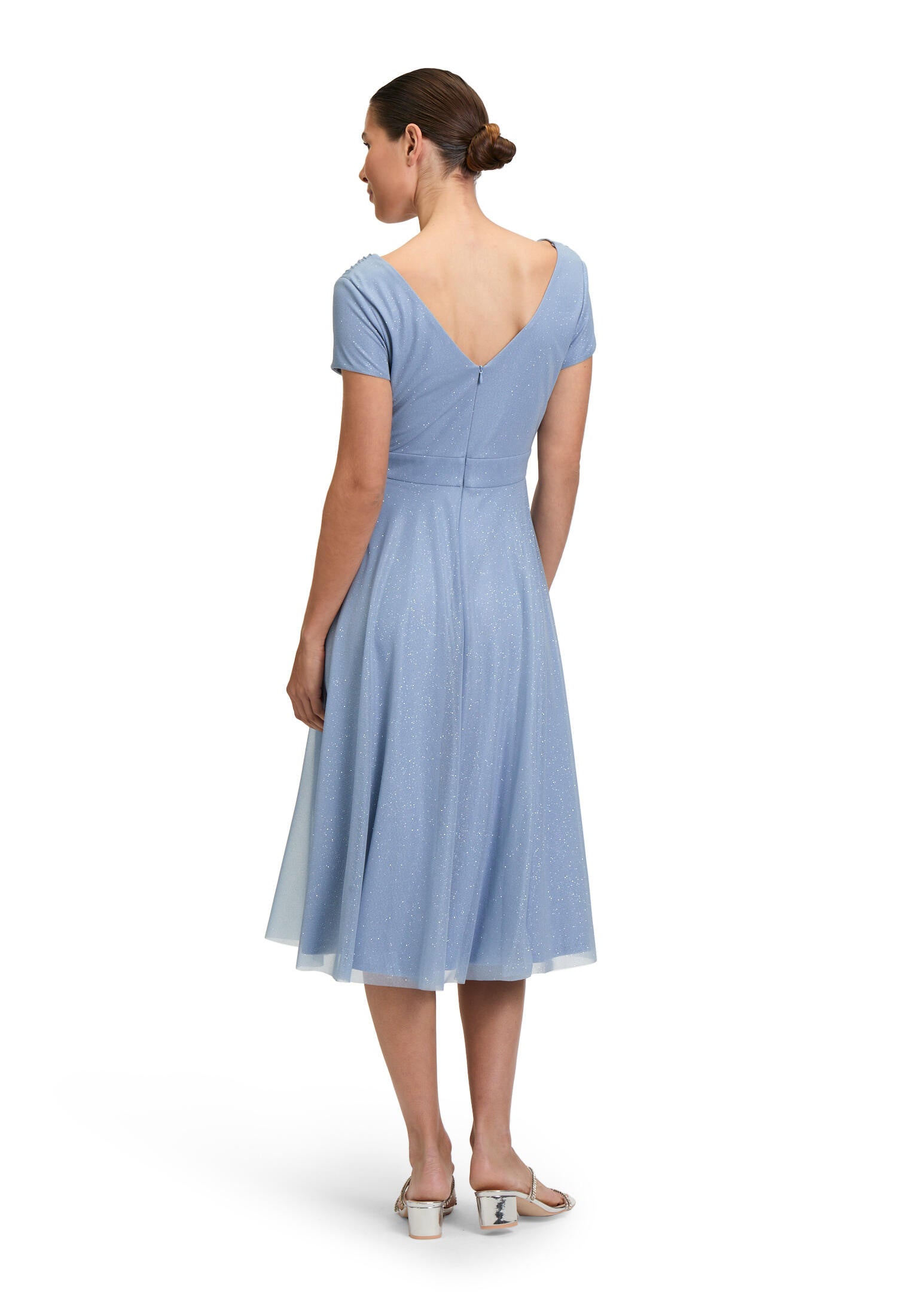 Cocktailkleid Mini - 8892-Blue/Silver - Blau