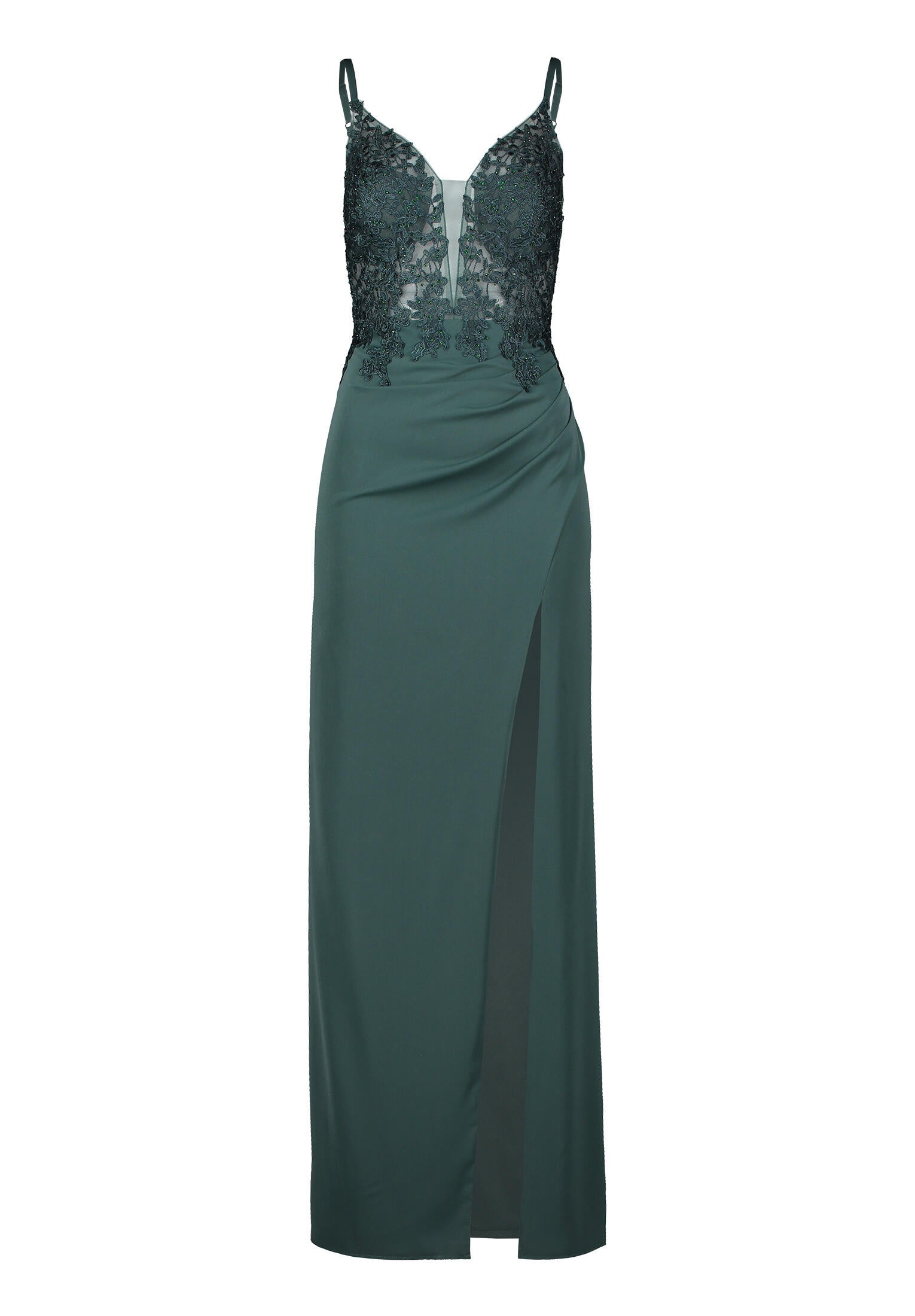 Abendkleid Maxi - 9237-Dusty Slate - Grün
