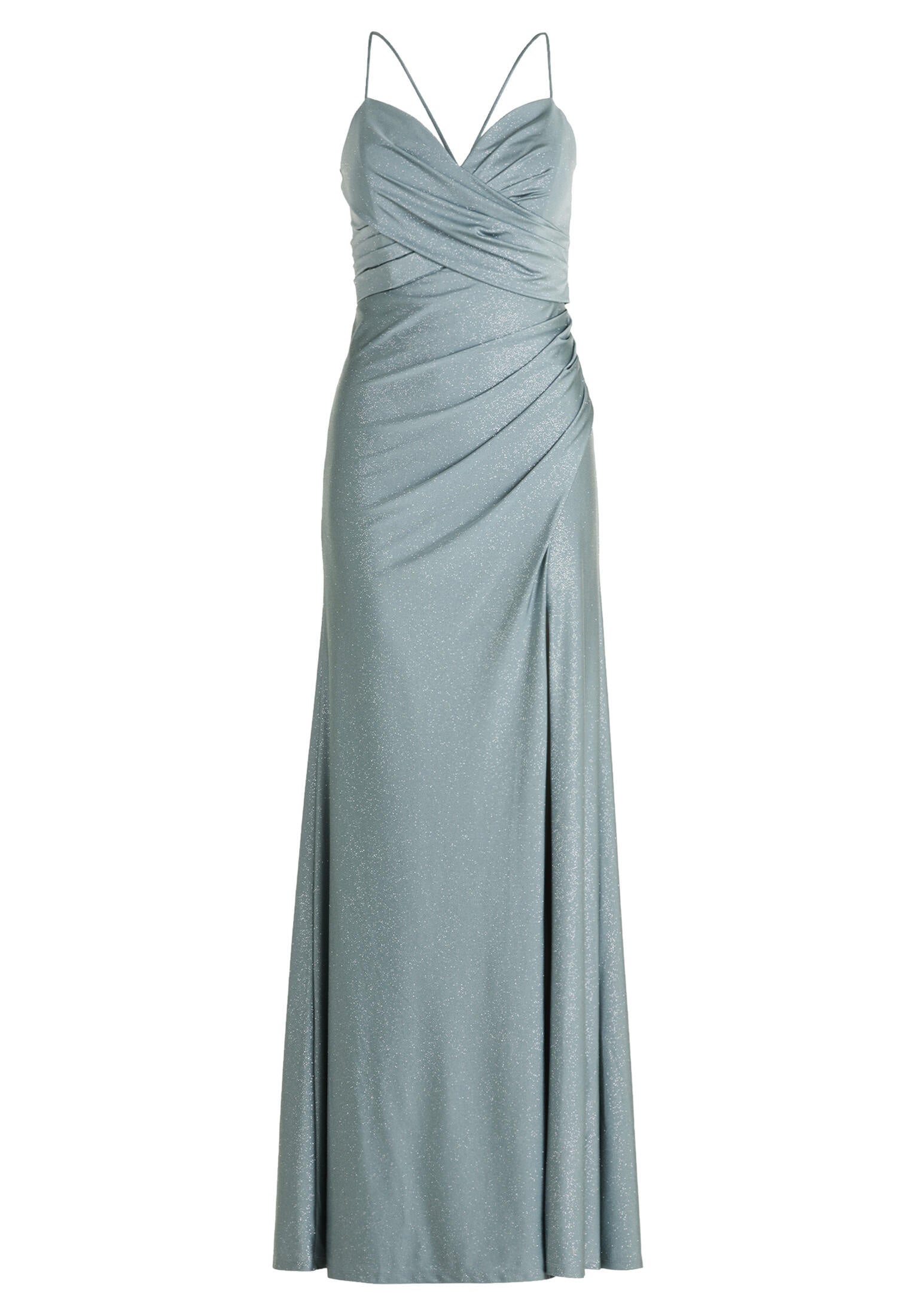 Abendkleid Maxi - 8892-Blue/Silver - Blau
