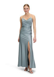 Abendkleid Maxi - 8892-Blue/Silver - Blau