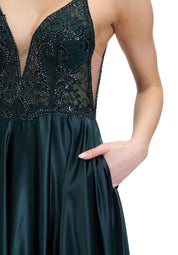 Abendkleid Maxi - 9237-Dusty Slate - Grün