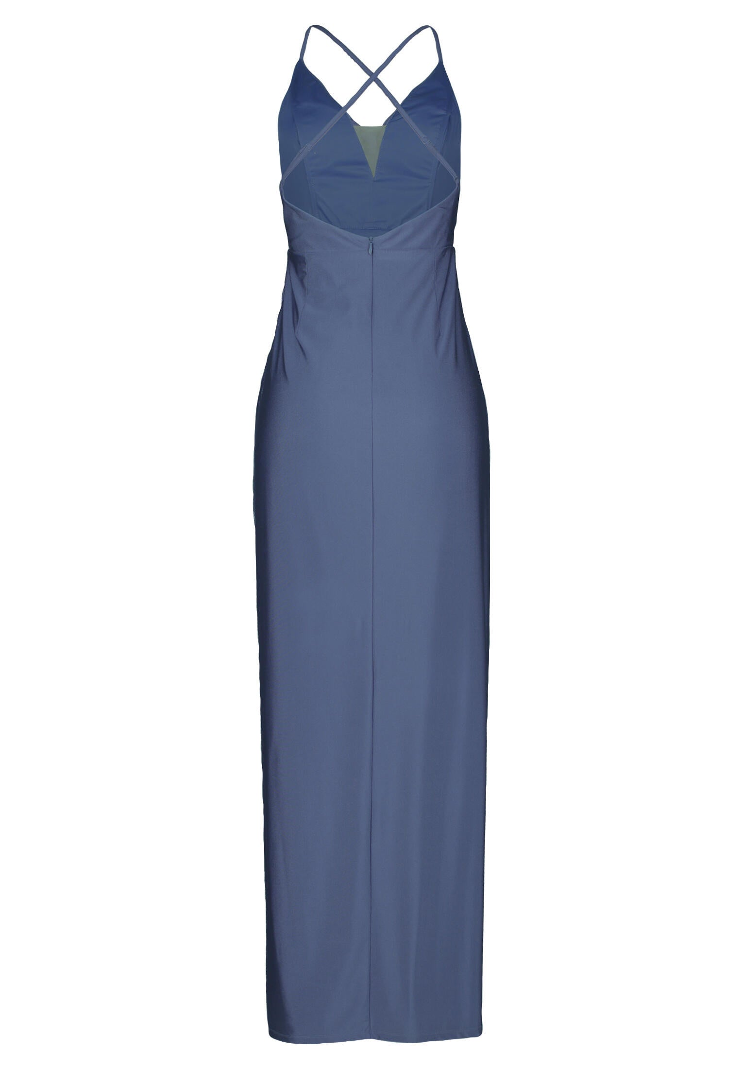 Abendkleid Maxi - 8454-Blue Stone - Blau