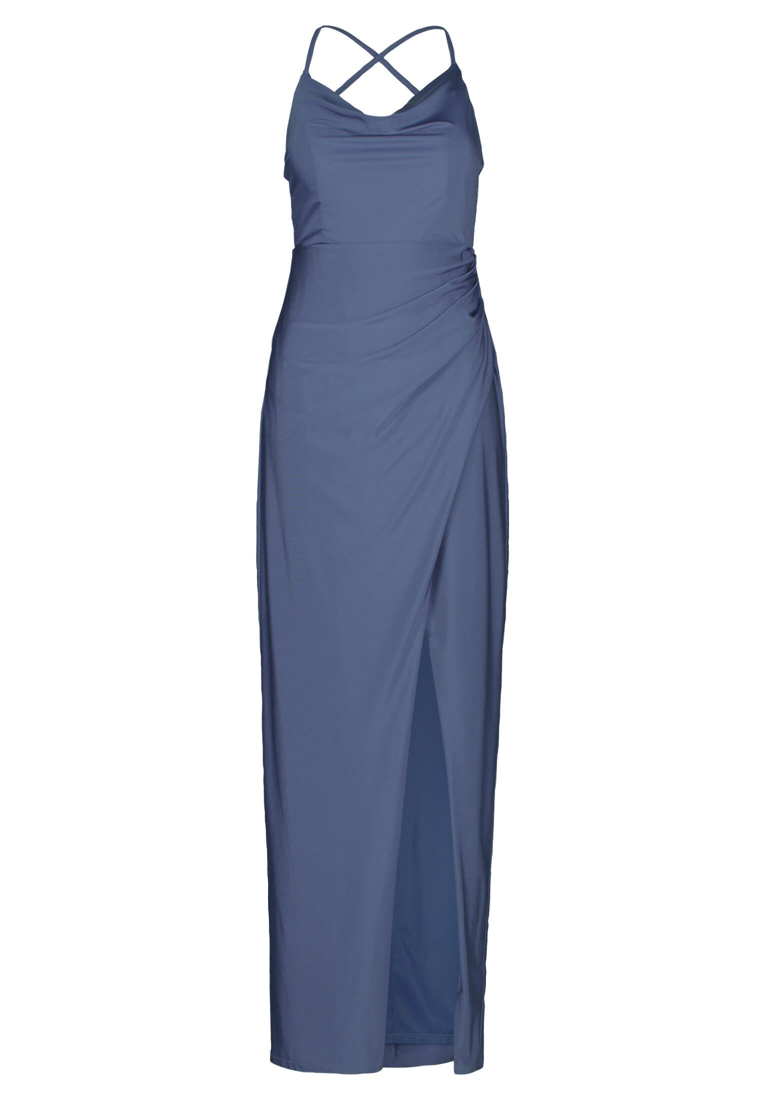 Abendkleid Maxi - 8454-Blue Stone - Blau