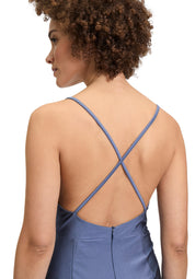 Abendkleid Maxi - 8454-Blue Stone - Blau