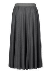 Tüllrock Midi mit Schleife - 5605-Grey Olive - Grün