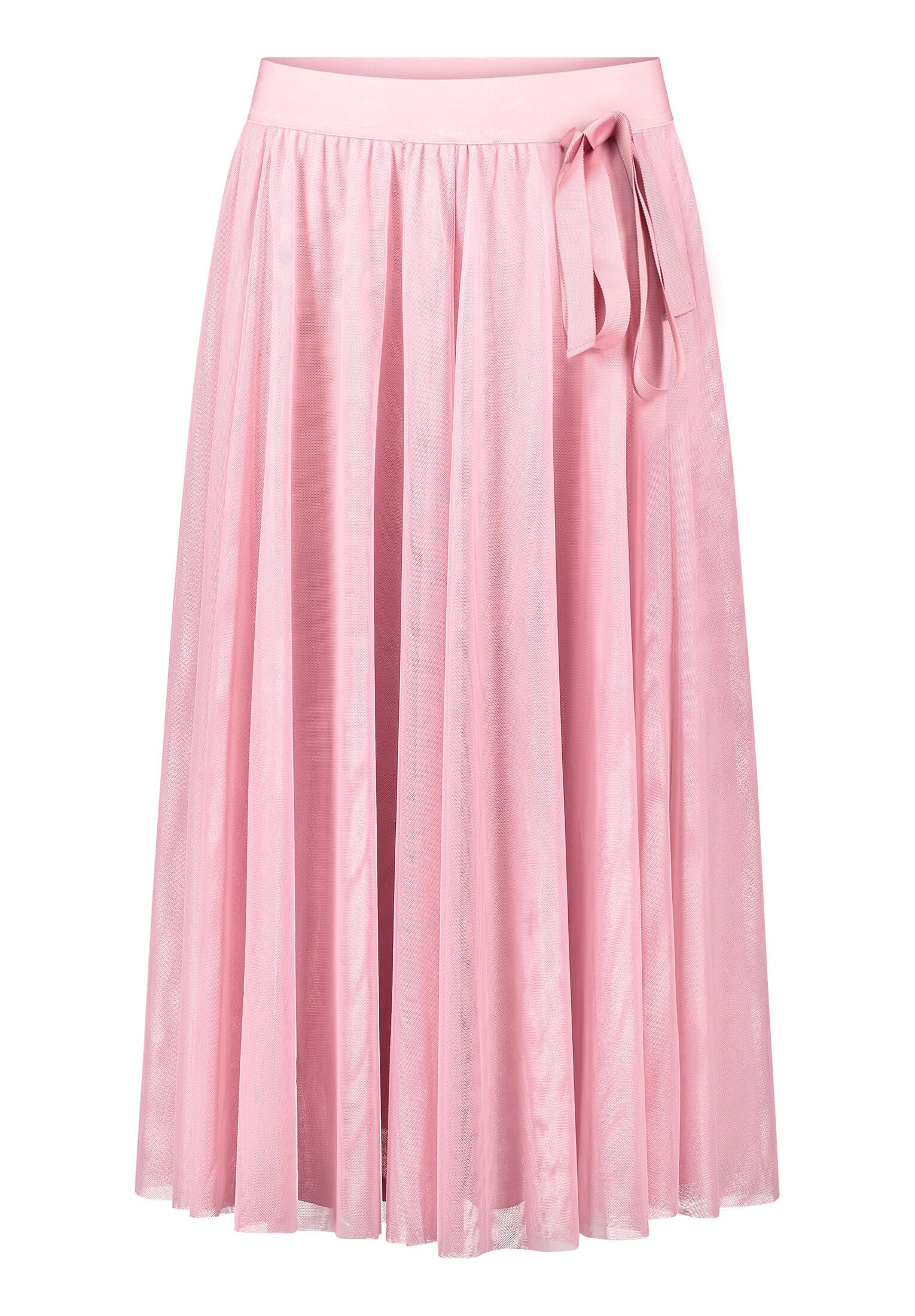 Tüllrock Midi mit Schleife - 6045-Peony Blush - Pink
