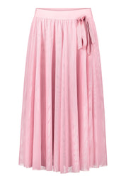 Tüllrock Midi mit Schleife - 6045-Peony Blush - Pink