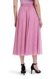 Tüllrock Midi mit Schleife - 6045-Peony Blush - Pink