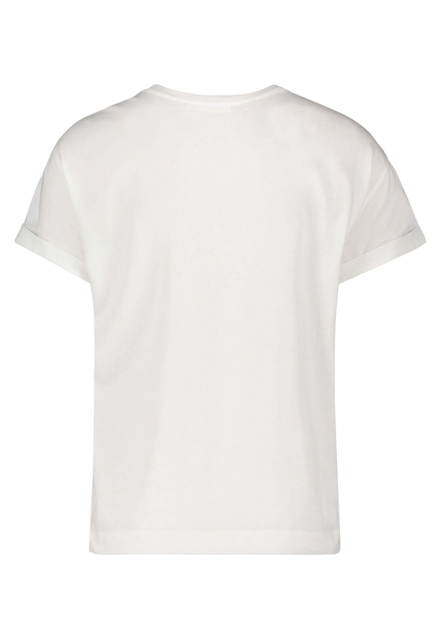 T-Shirt aus Baumwolle - 1876-Cream/Taupe - Weiß