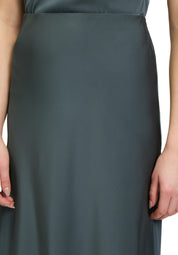 Satinrock Midi - 5605-Grey Olive - Grün