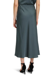 Satinrock Midi - 5605-Grey Olive - Grün