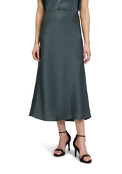 Satinrock Midi - 5605-Grey Olive - Grün