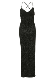 Abendkleid mit Pailletten - 9045-Black - Schwarz