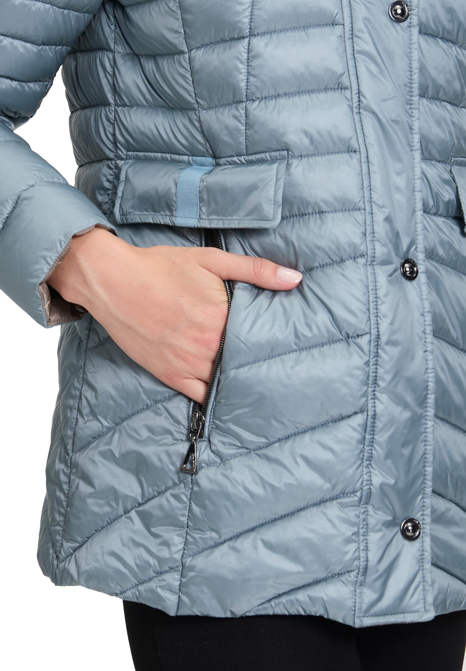 Steppjacke mit Kapuze - 8486-Citadel - Blau
