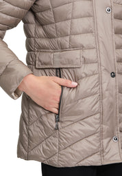 Steppjacke mit Kapuze - 9018-Paloma - Beige