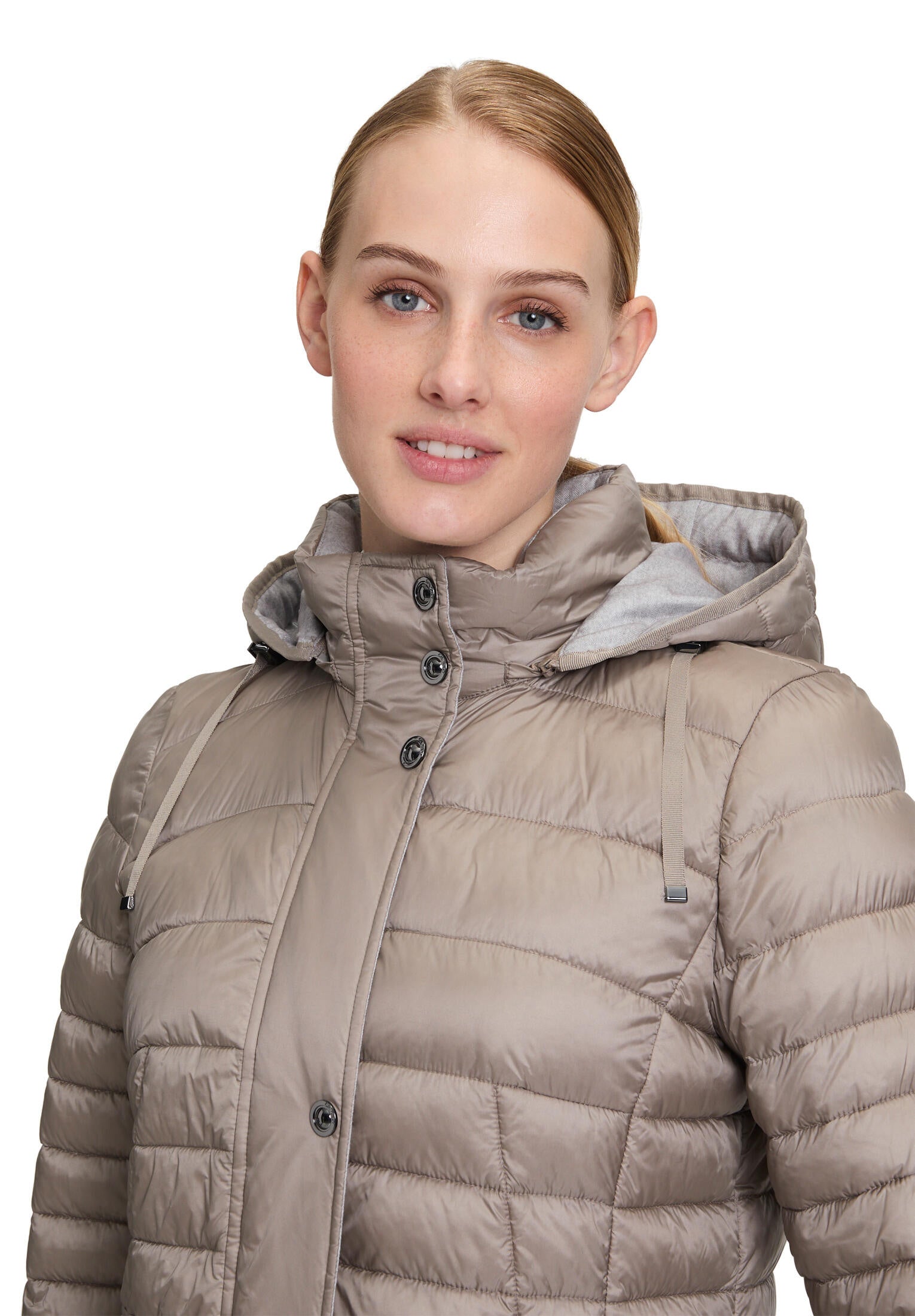 Steppjacke mit Kapuze - 9018-Paloma - Beige