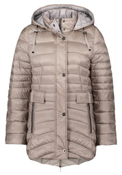 Steppjacke mit Kapuze - 9018-Paloma - Beige