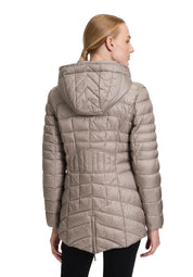 Steppjacke mit Kapuze - 9018-Paloma - Beige
