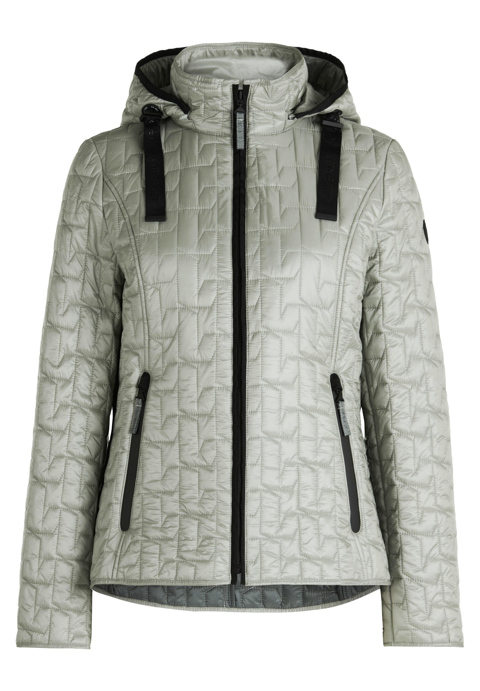Steppjacke mit Stehkragen - 8458-Sky Gray - Grün
