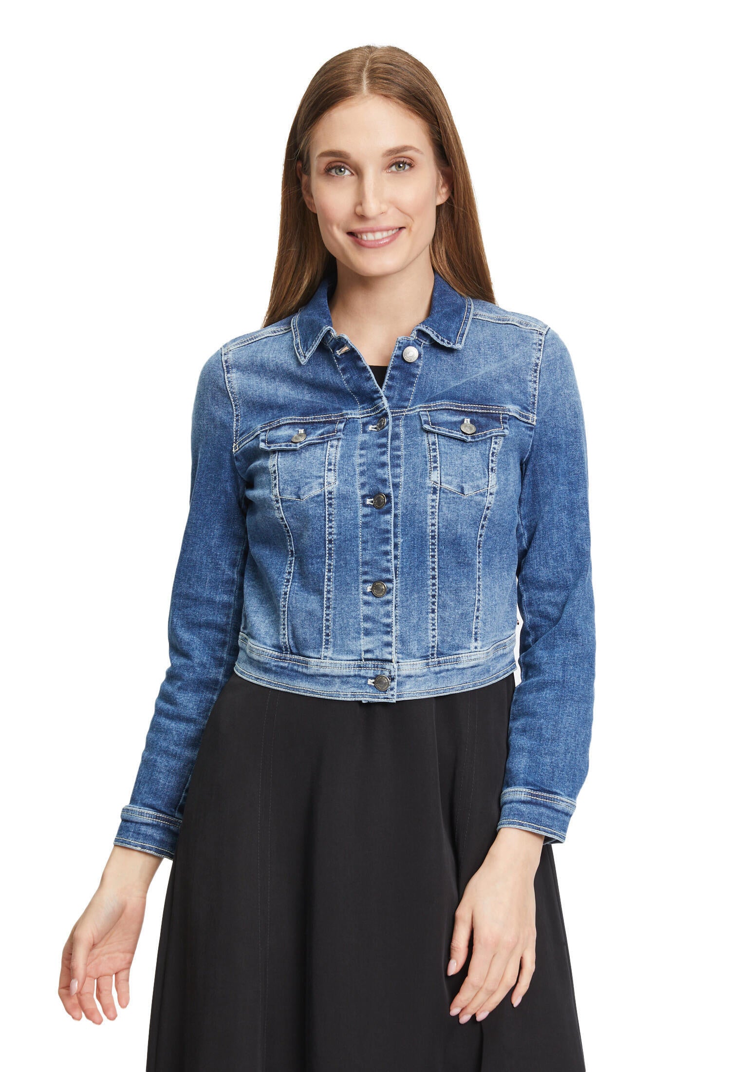 Jeansjacke aus Baumwolle - 8622-Blue Denim - Blau
