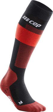 Merino Kompressionssocken Skiing - 341-red - Rot | Schwarz