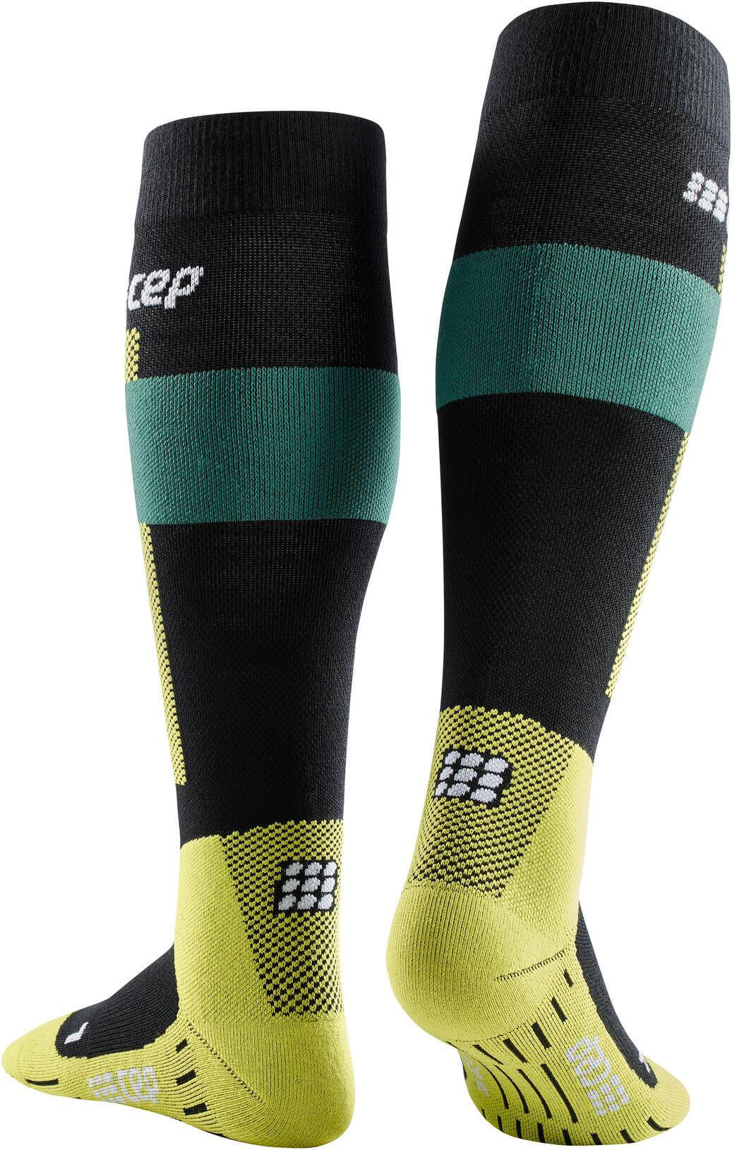 Merino Kompressionssocken Skiing - 372-green - Grün