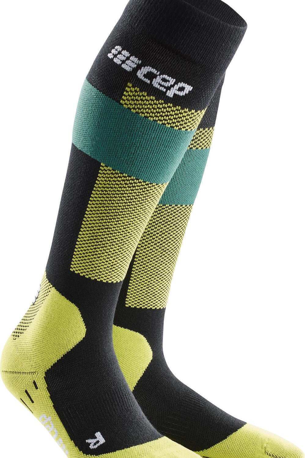 Merino Kompressionssocken Skiing - 372-green - Grün
