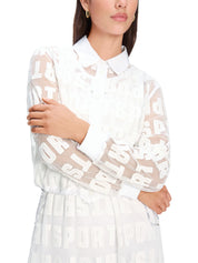 Bluse Cropped Fit - 100 - Weiß