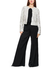 Bolero-Jacke mit Pailletten - 110 - Weiß