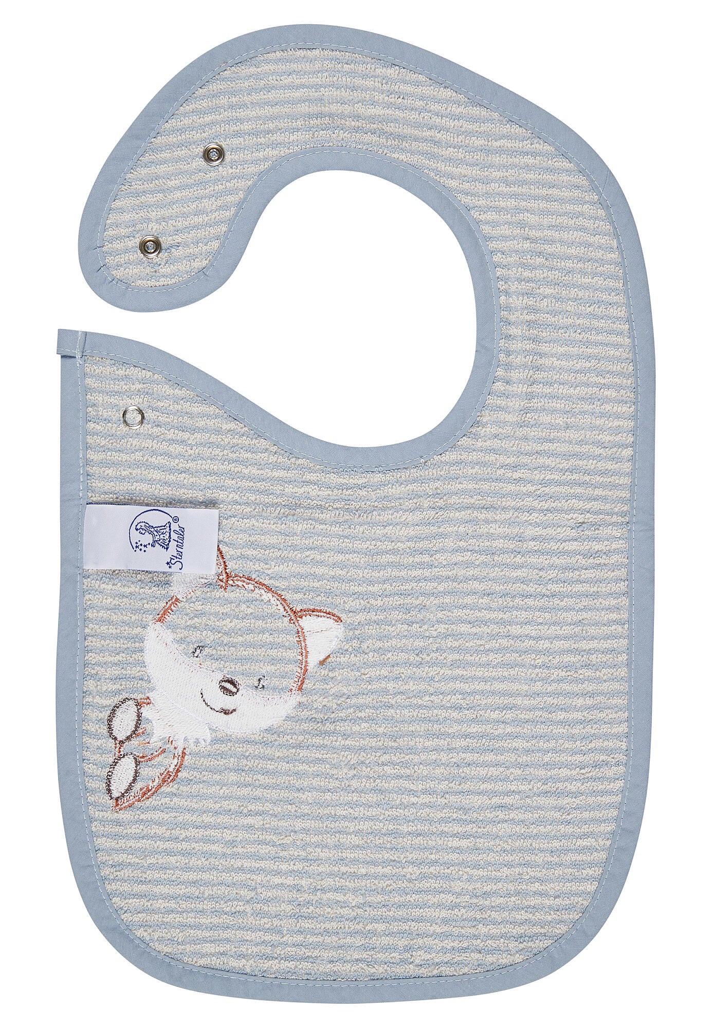 Lätzchen FILOU aus Baumwolle - 318-graublau - Blau