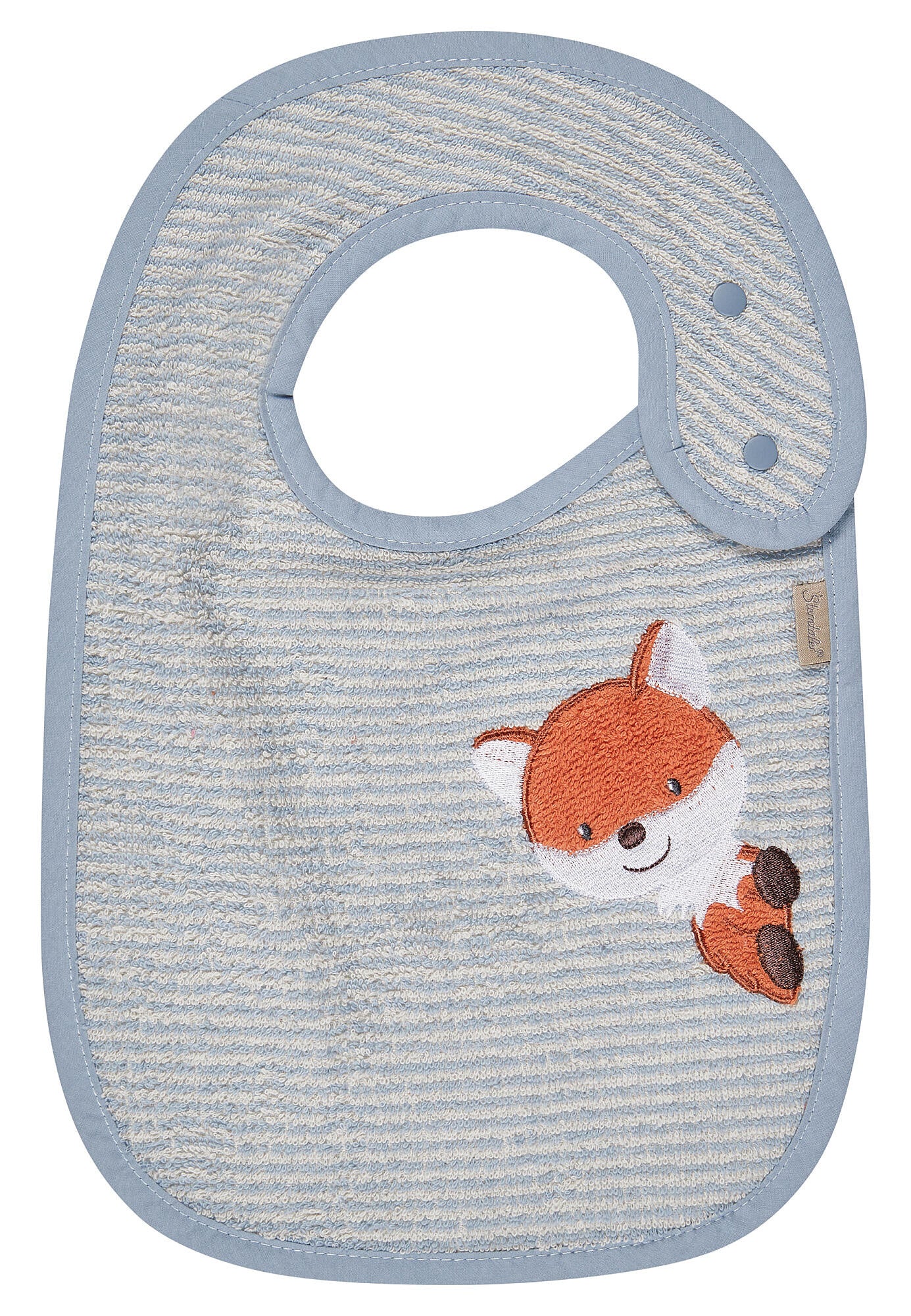 Lätzchen FILOU aus Baumwolle - 318-graublau - Blau