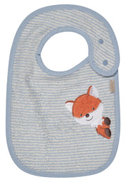 Lätzchen FILOU aus Baumwolle - 318-graublau - Blau