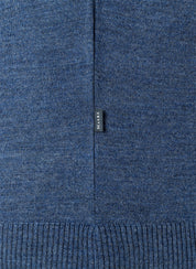 Strickpullover aus Merinowolle - 382 - Blau