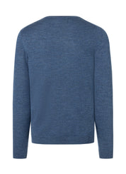 Strickpullover aus Merinowolle - 382 - Blau