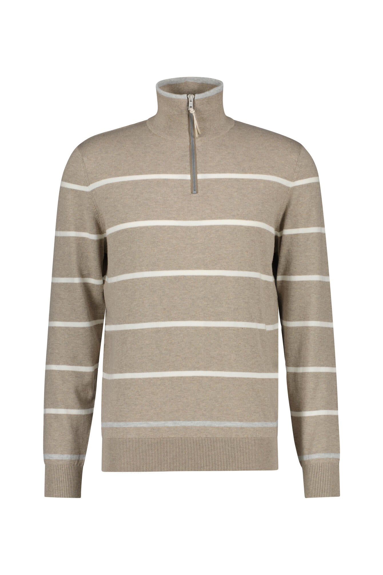 Stricksweater mit Reisverschluss - 131 - Beige