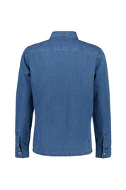 Jeans-Overshirt aus Baumwollmix - 364 - Blau
