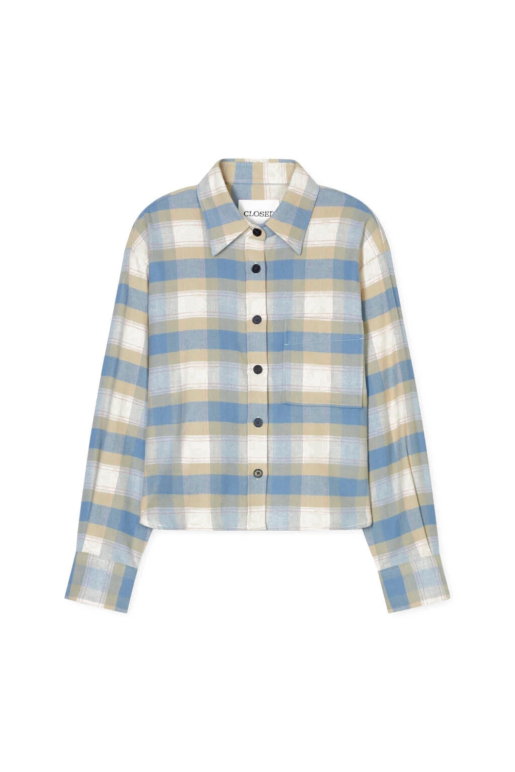 Hemdbluse kariert aus Baumwolle - 585 - Blau