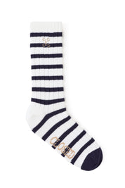 Socken gestreift - 568 - Blau