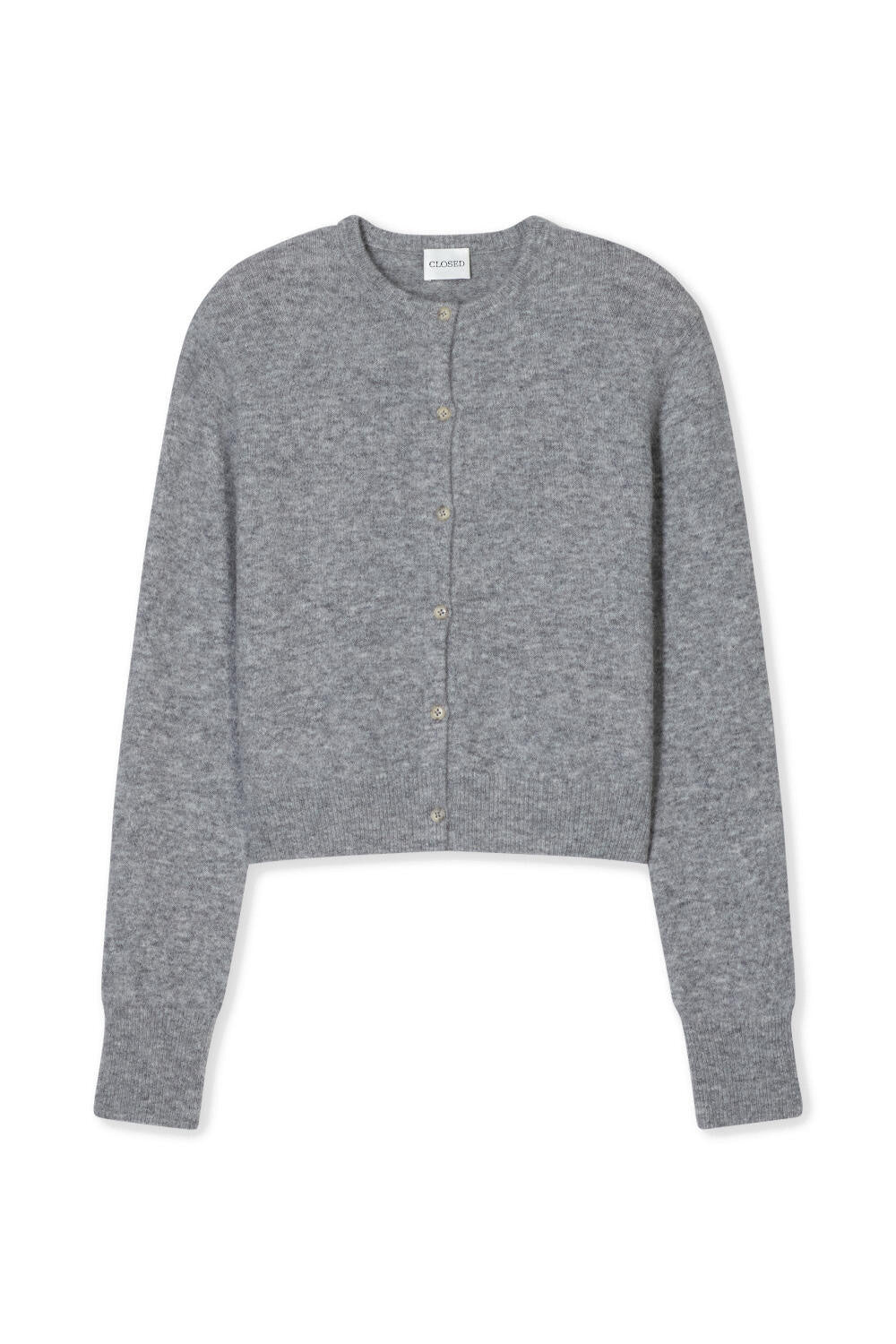 Strickcardigan aus Alpakamix - 127 - Grau