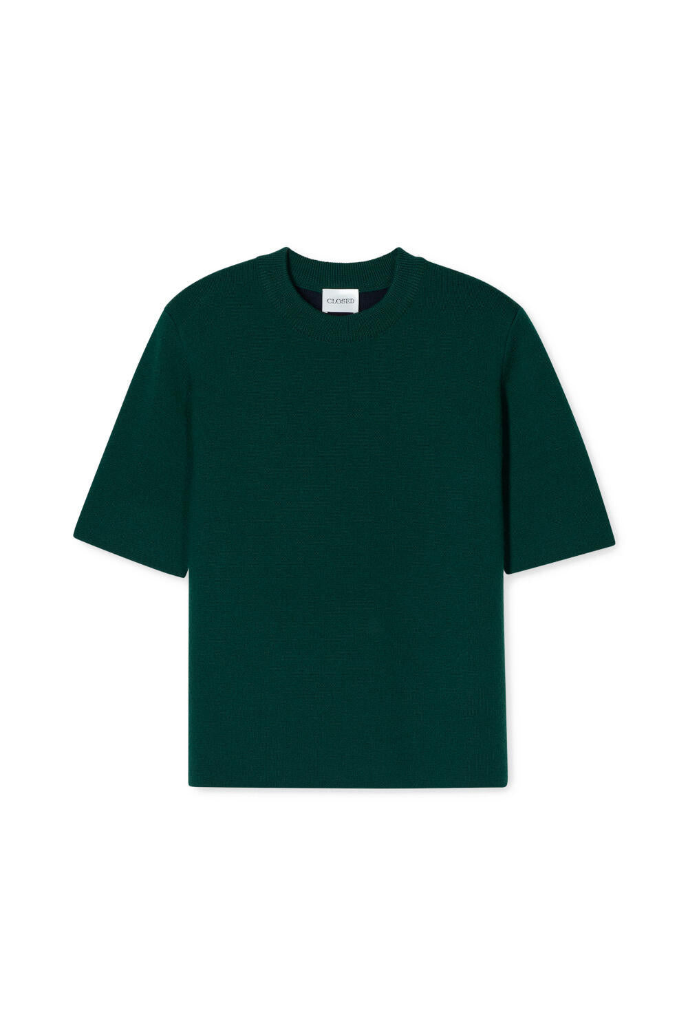 Strick-T-Shirt aus Wolle - 669 - Grün