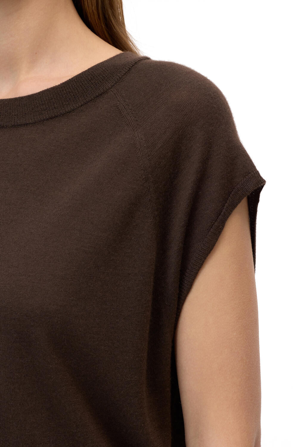 Strickpullunder aus Kaschmir-Mix - 777 - Braun