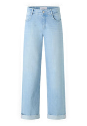 Jeans SELVEDGE Wide Leg - 35758-bleached blue random use - Blau