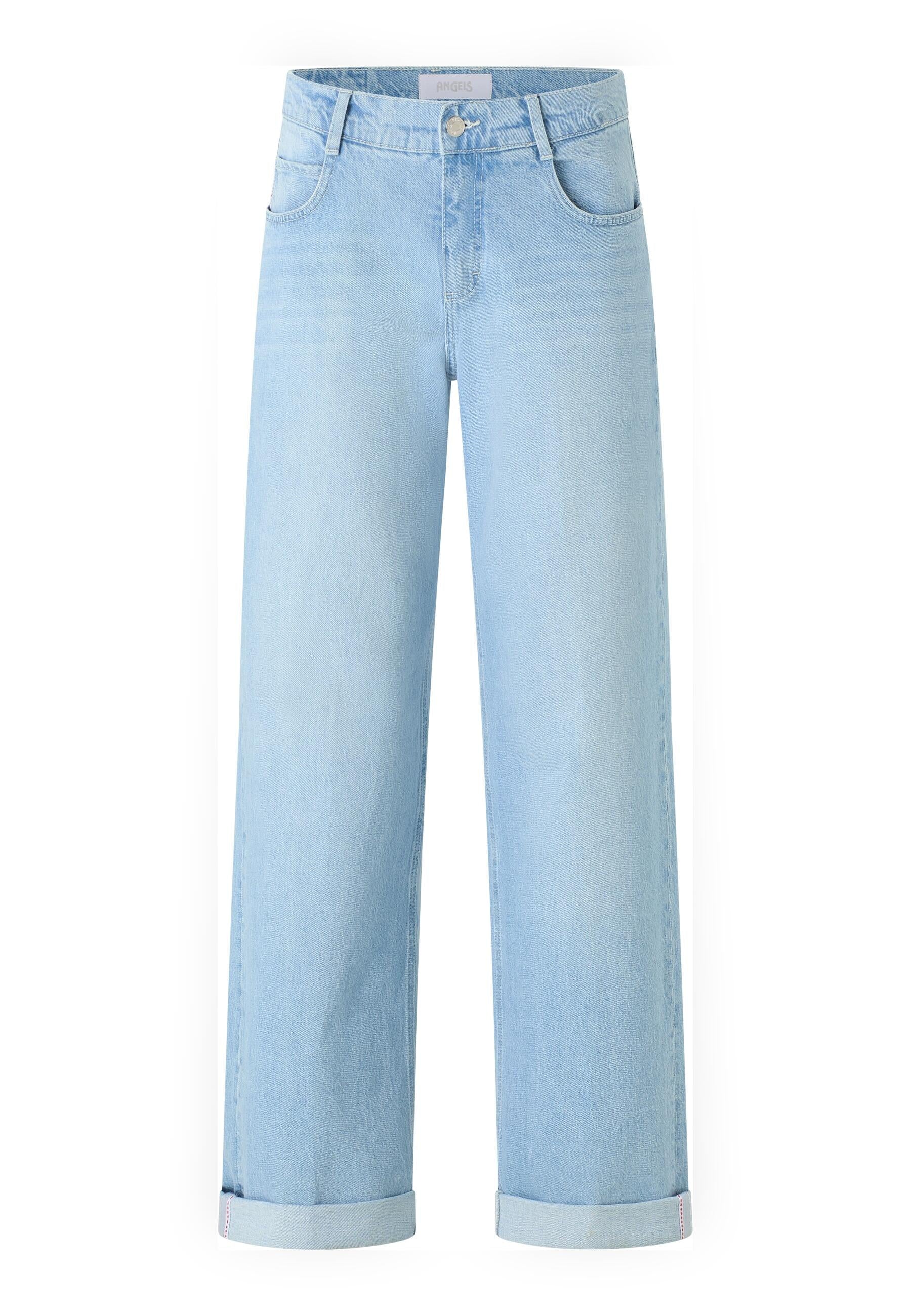 Jeans SELVEDGE Wide Leg - 35758-bleached blue random use - Blau