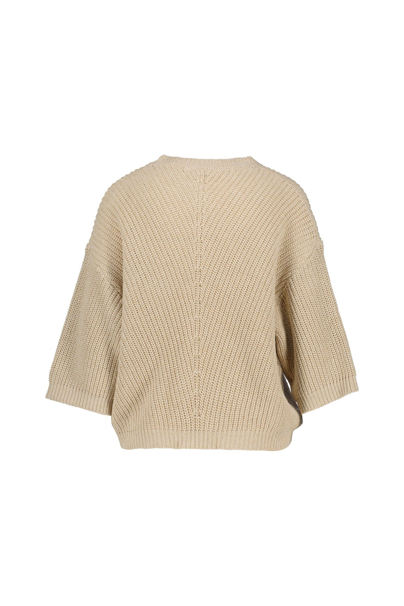 Strick-T-Shirt aus Baumwollmix - 10-hellbeige - Beige