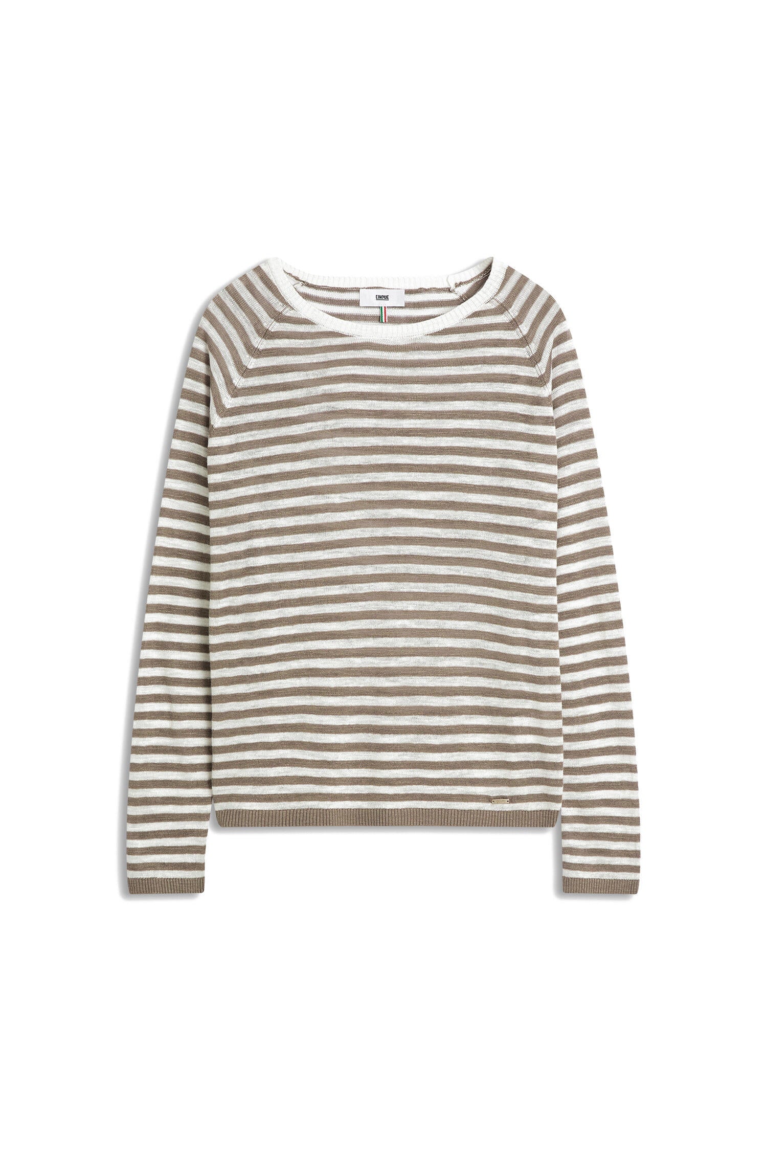 Strickpullover CILINDA aus Leinenmix - 29-dunkelbraun - Braun