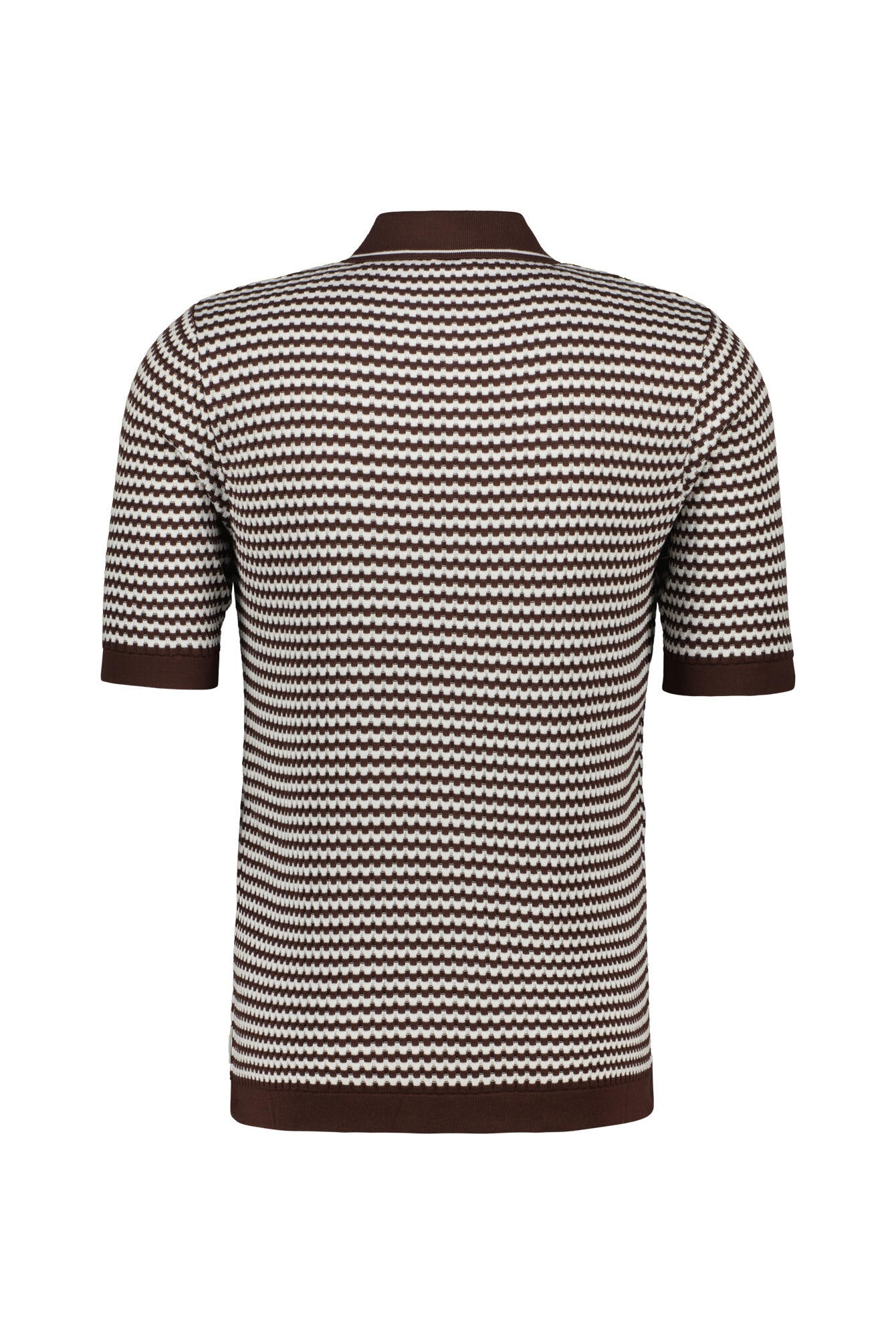 Strickpoloshirt CIFLAVIEN aus Baumwollmix - 58-dunkellila - Braun