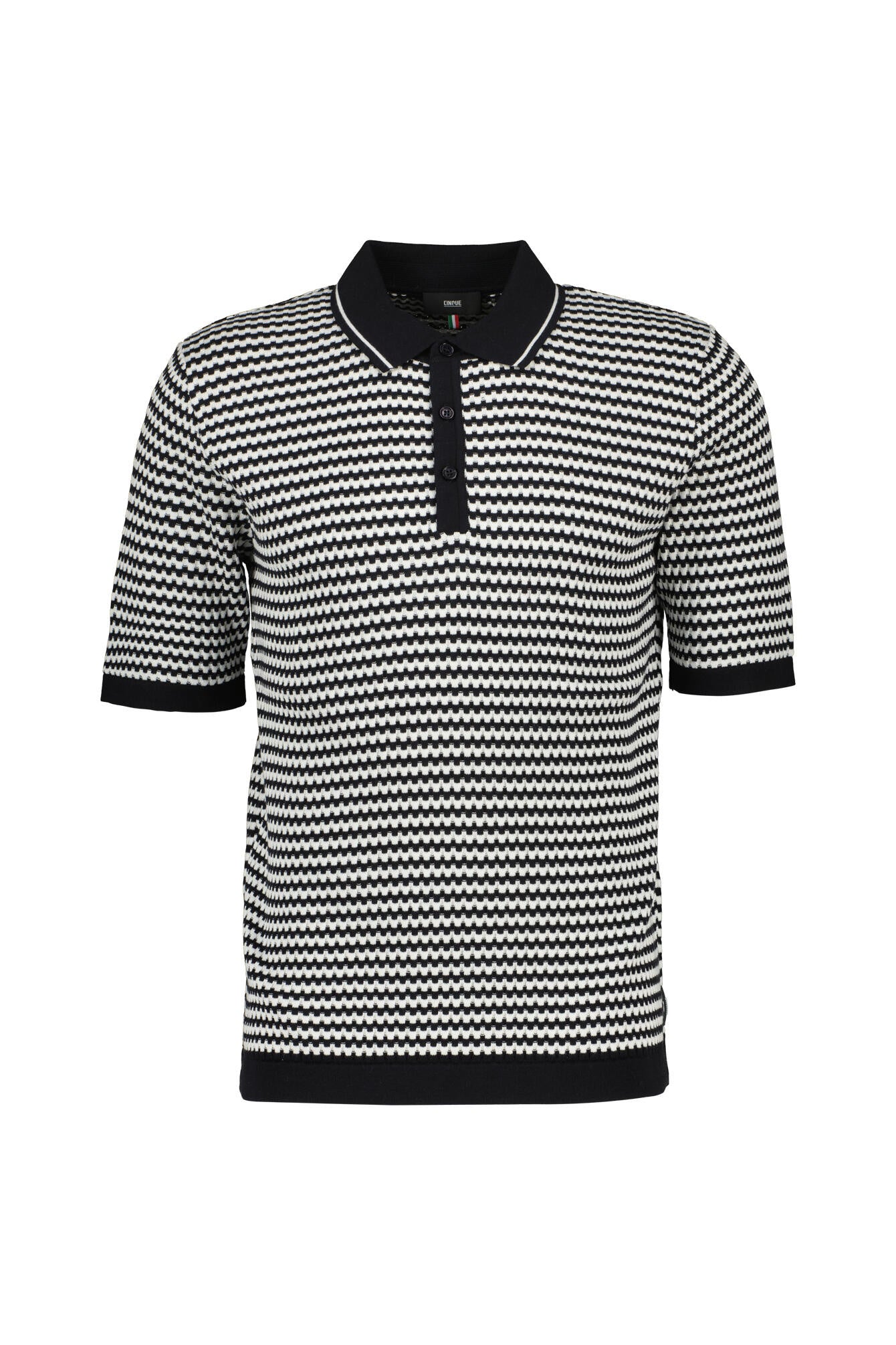 Strickpoloshirt CIFLAVIEN aus Baumwollmix - 69-dunkelblau - Blau