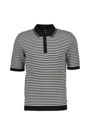 Strickpoloshirt CIFLAVIEN aus Baumwollmix - 69-dunkelblau - Blau