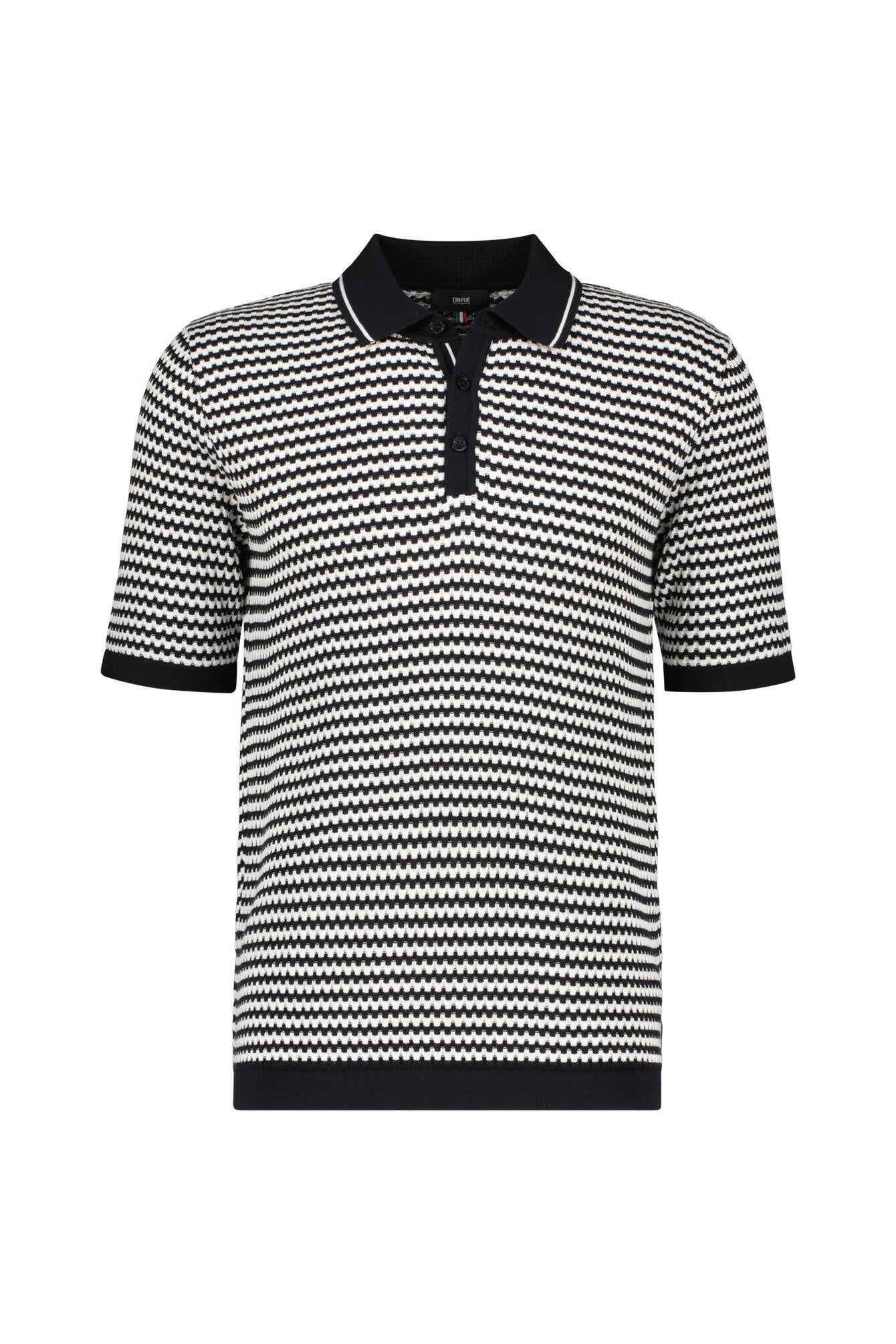 Strickpoloshirt CIFLAVIEN aus Baumwollmix - 69-dunkelblau - Blau